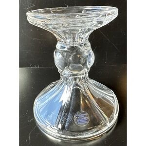 Royal Limited Bohemia Crystal Candle Holder Pillar 6.5 X 5" Czechia (Z5B)